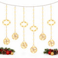 Cortina de Luces Navideñas Bolas y Aros 3 m