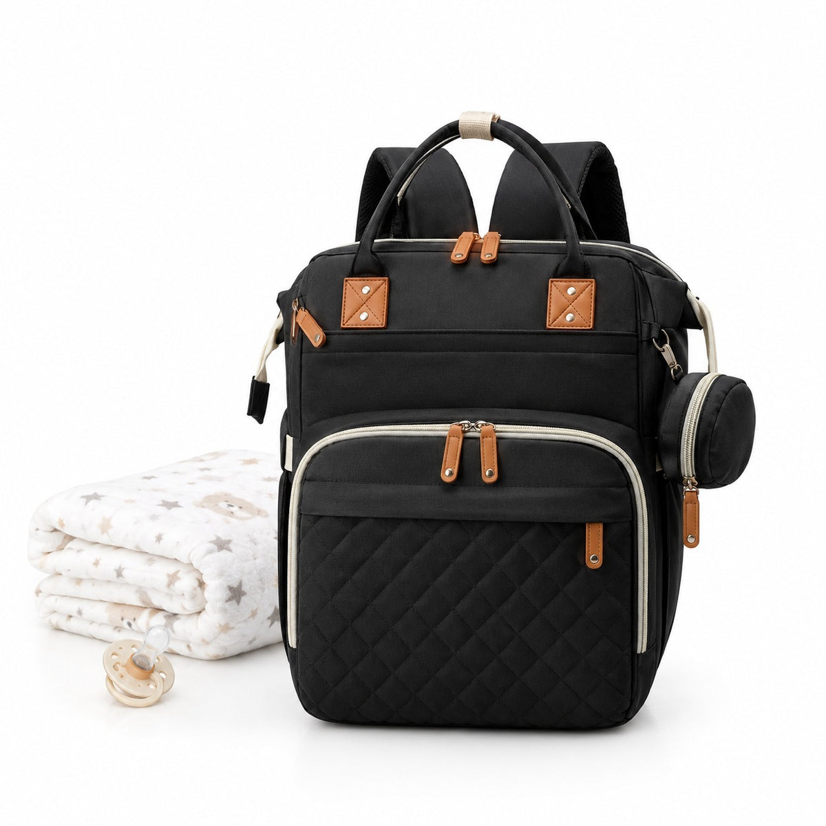 Pañalera Morral con Cambiador y Cuna Portátil
