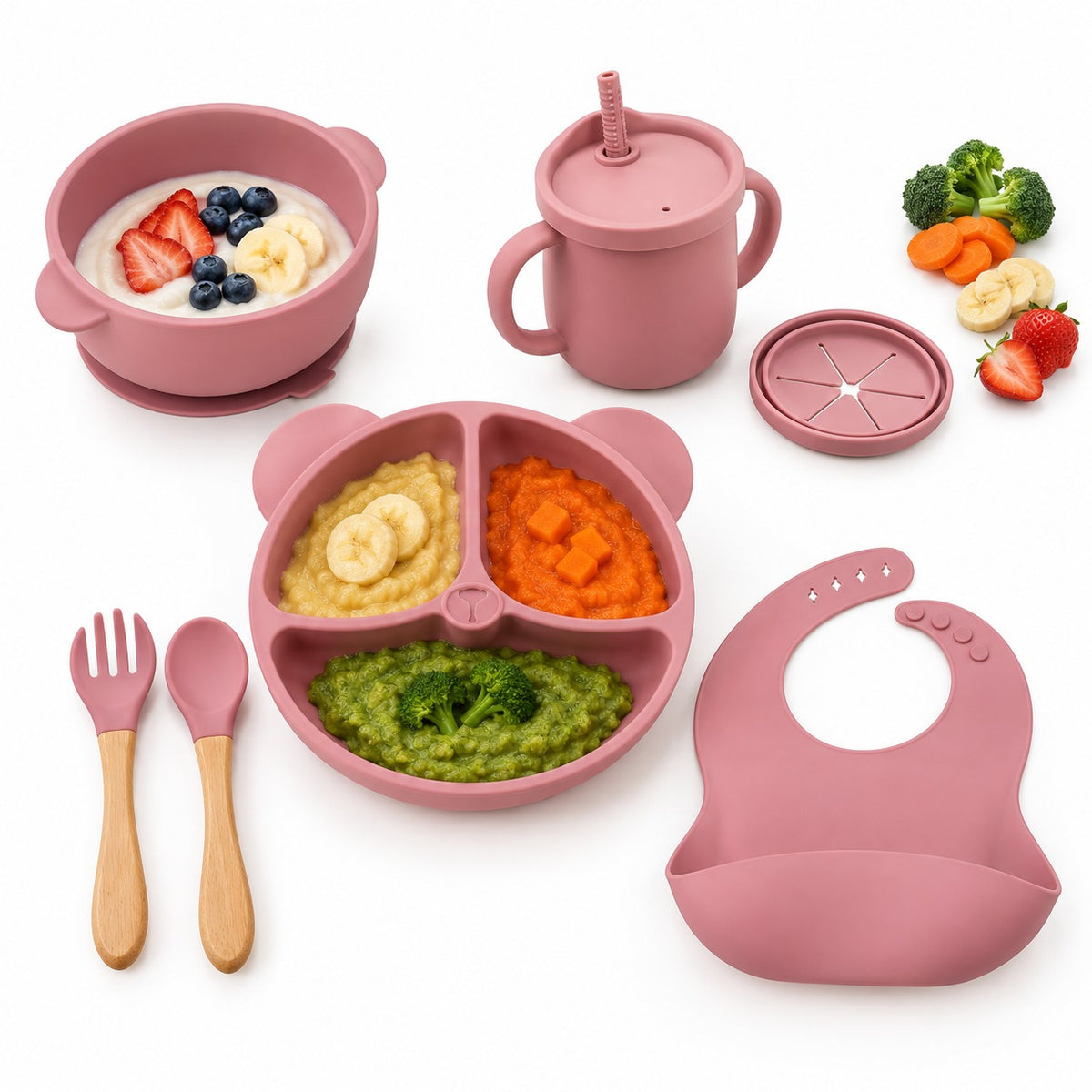Set de Vajilla de Silicona para Bebé