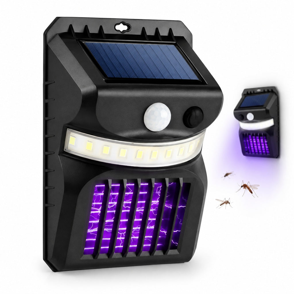 Lámpara Solar Mata Zancudos con Sensor