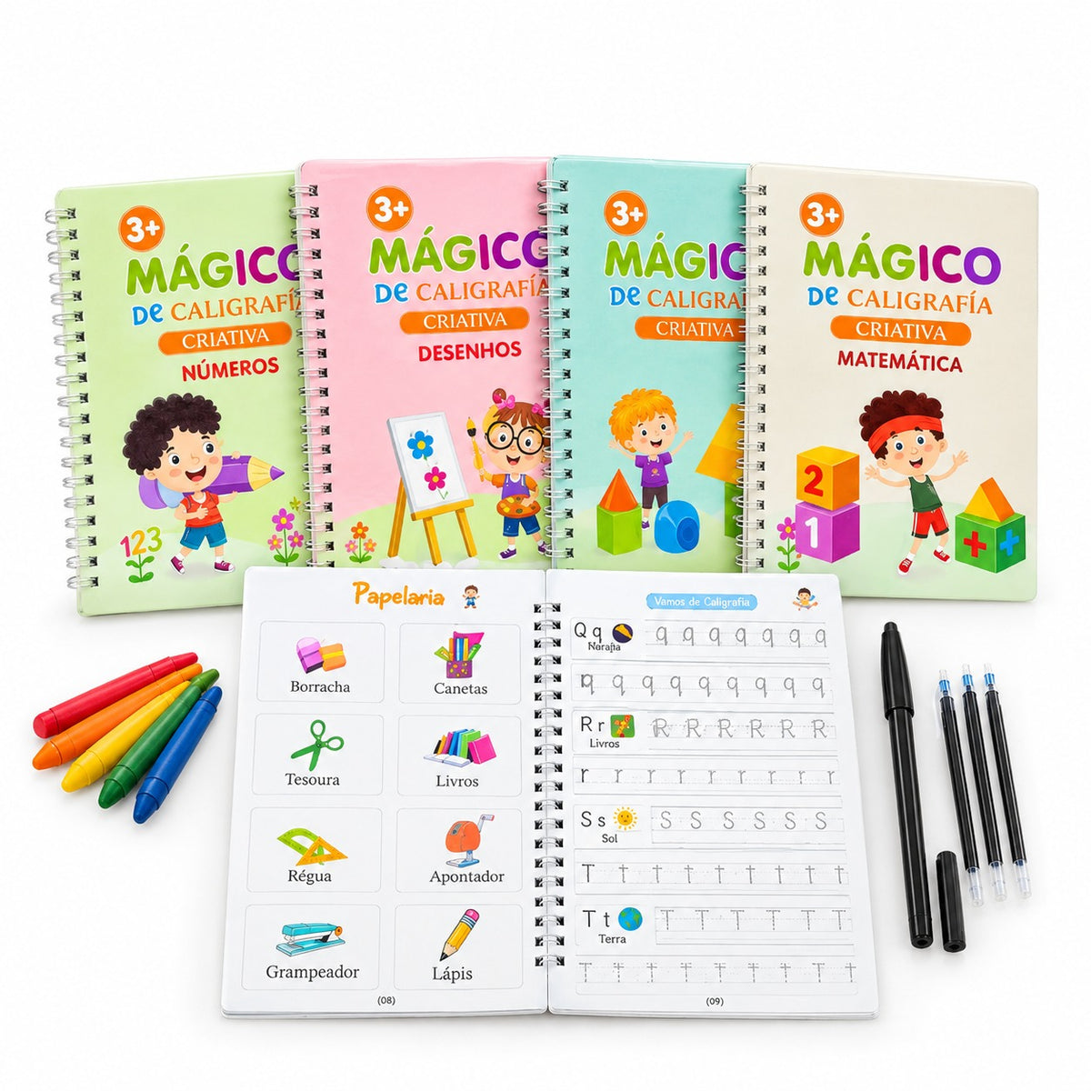 Libro Mágico de Caligrafía para Niños (Kit x4)
