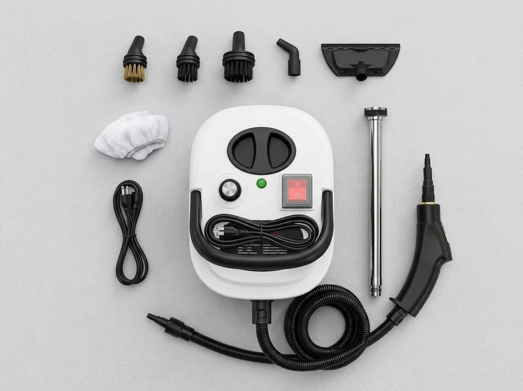 Limpiador a Vapor Portátil con Accesorios
